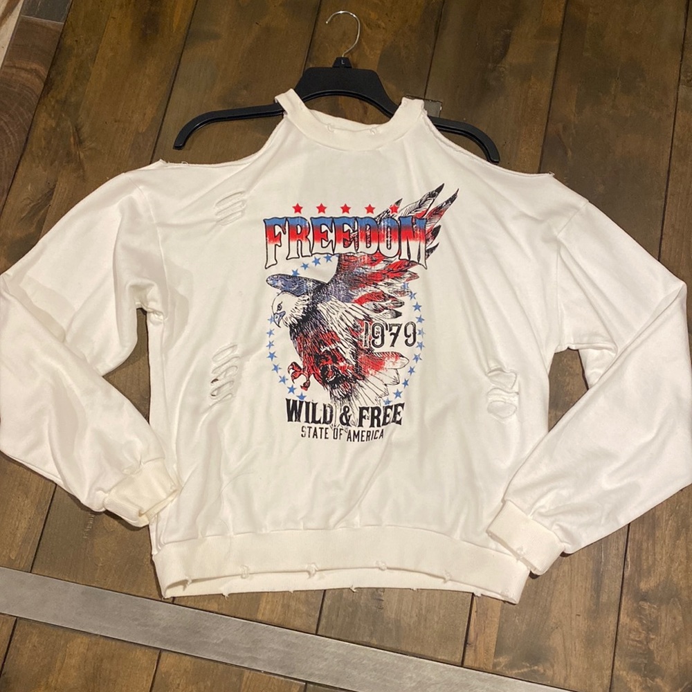 Freedom white sweater - NWT